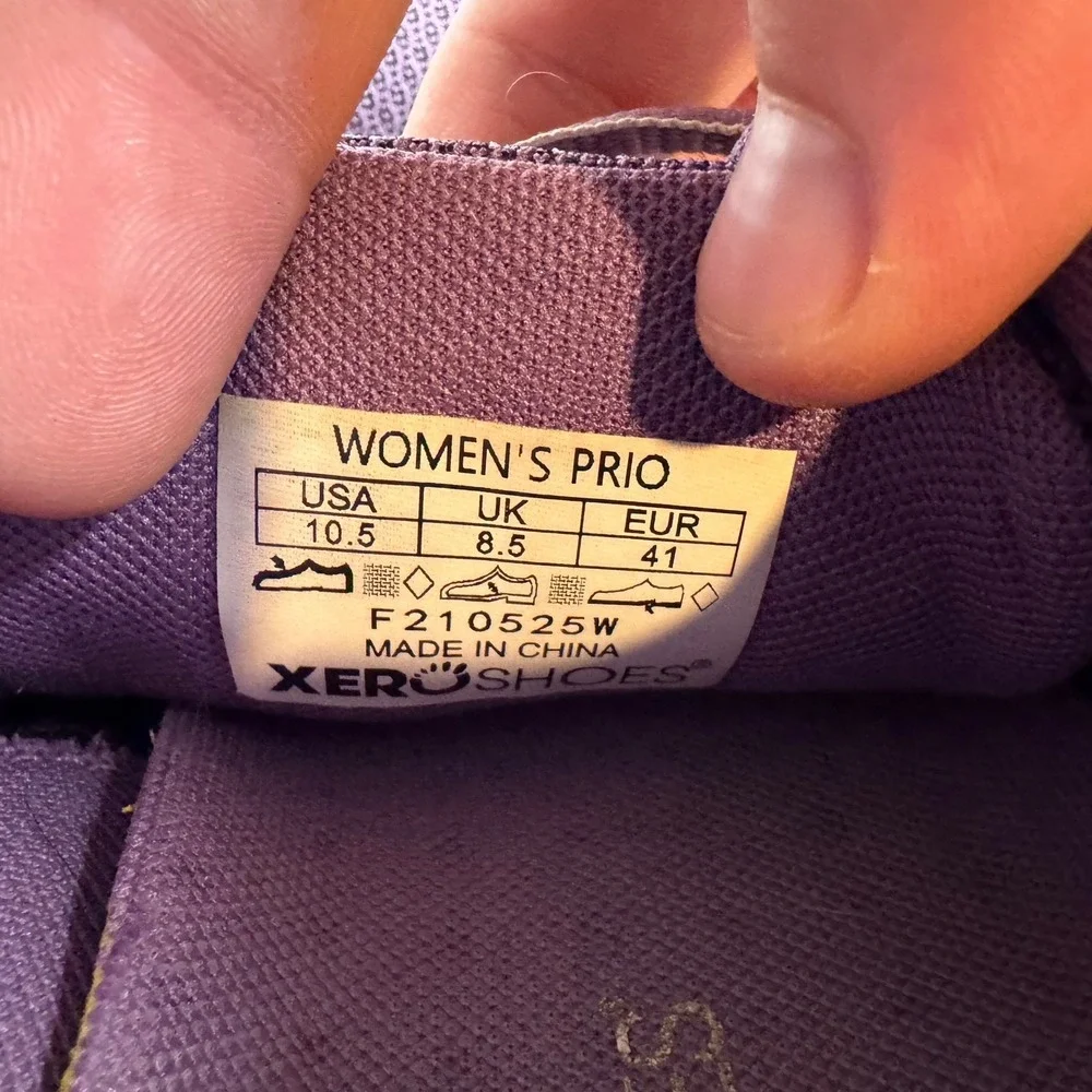 Xero Shoes Prio Women 10.5 Purple Minimalist Barefoot Running Shoes F210525W